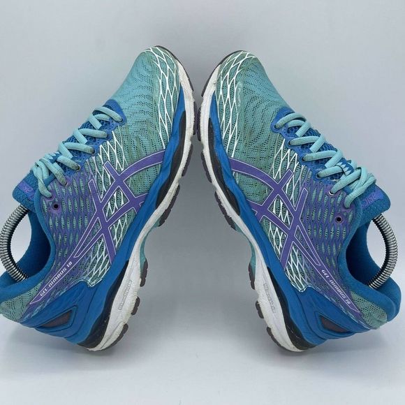 ASICS Gel Nimbus 18 Women’s Size 9.5 D Running Shoes T651N Blue & Purple - Picture 9 of 10